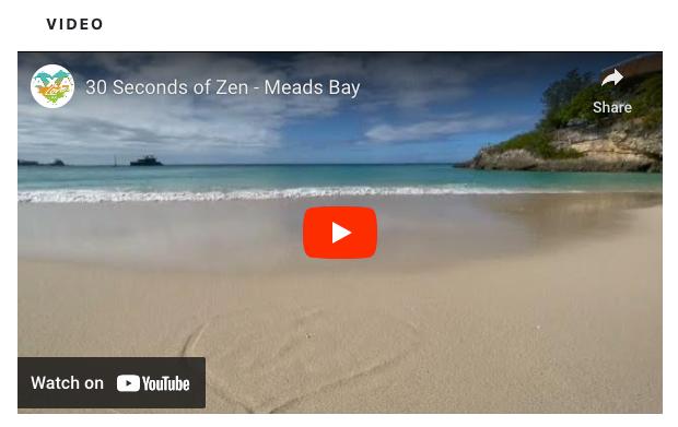 A video showing the beach at zen media bay.
