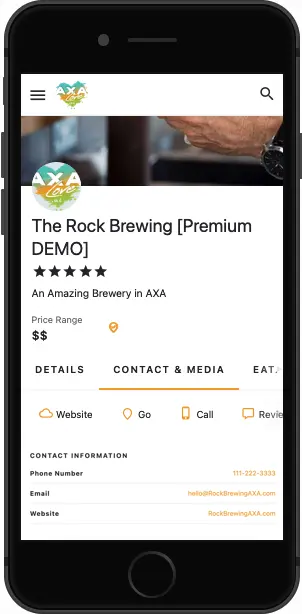 The rock brewing premium app screenshot.